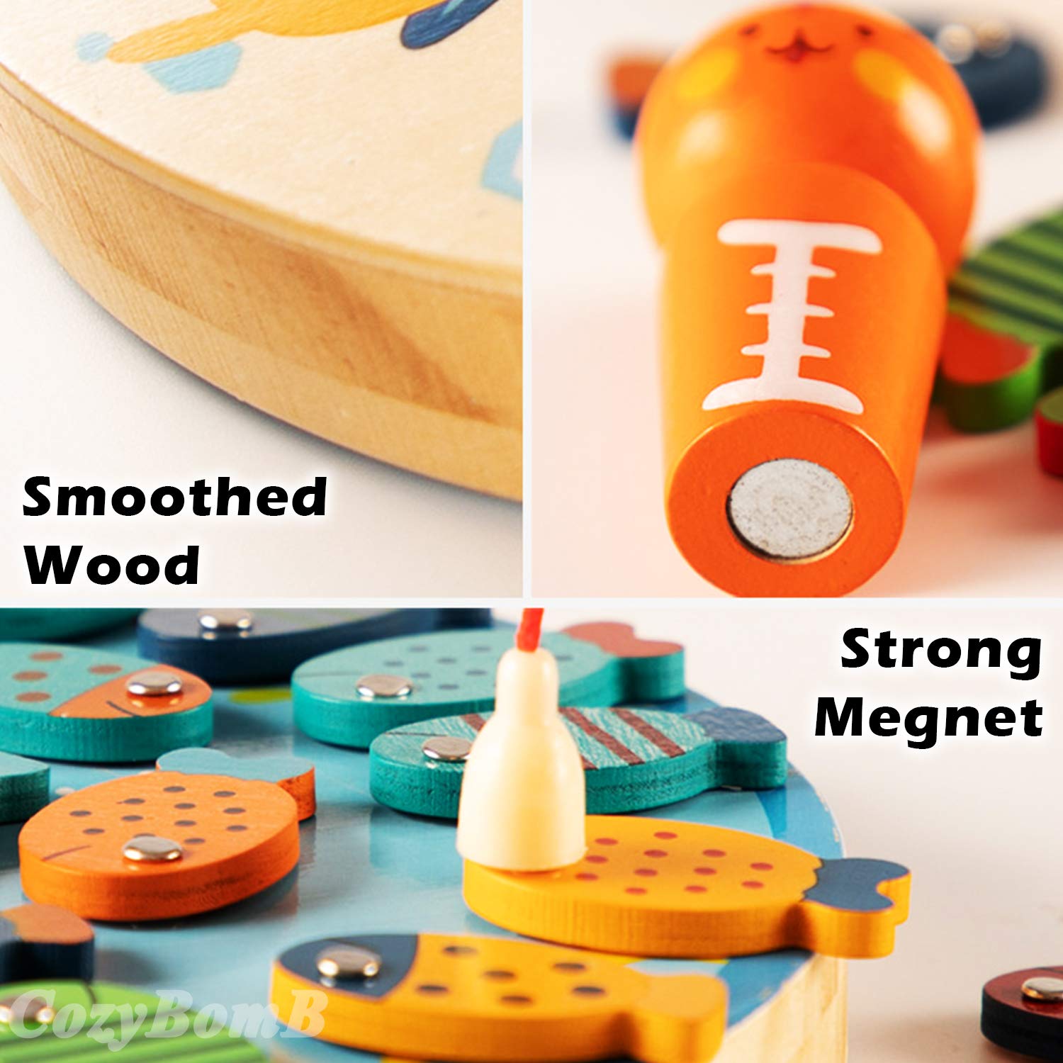 CozyBomB™ Kids Fishing Bath Toys Game  17Pcs Magnetic Floating Toy Ma –  CozyBomb Offical™