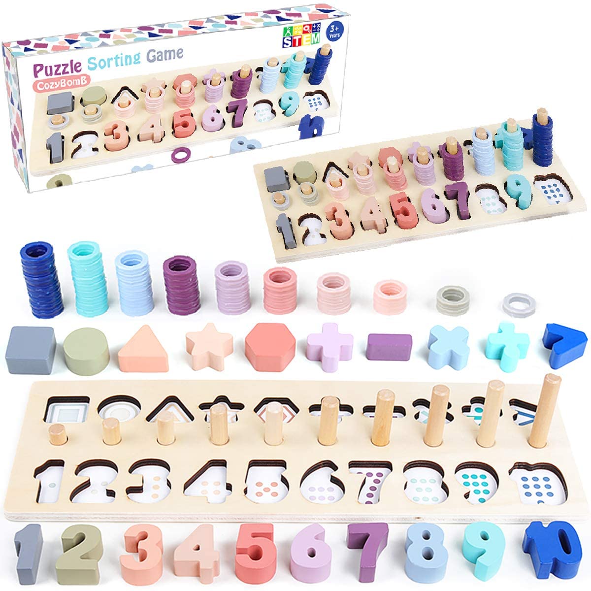 Number Shape Sorting Puzzle | CozyBomB™