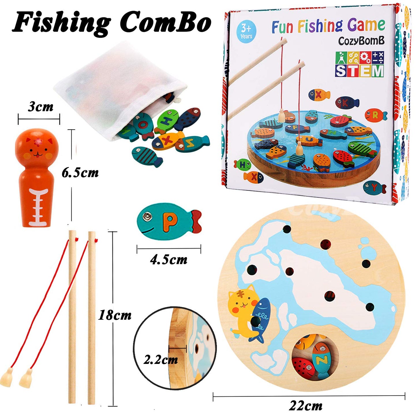 Wooden Magnetic Fishing Game | CozyBomB™