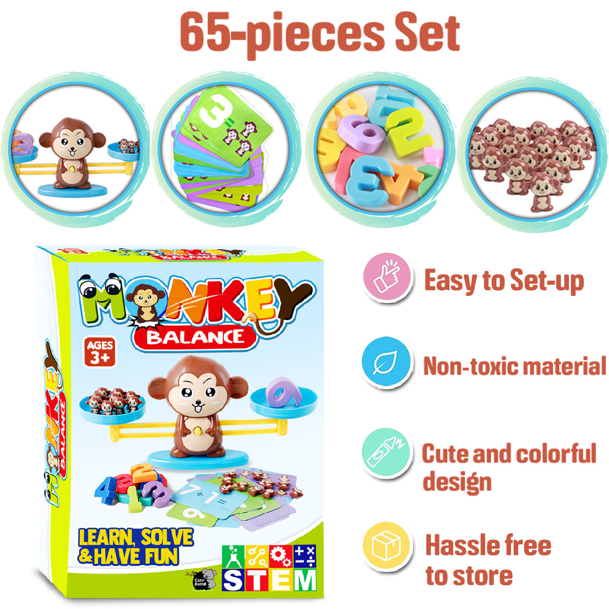 Monkey Balance Math Games | CozyBomB™